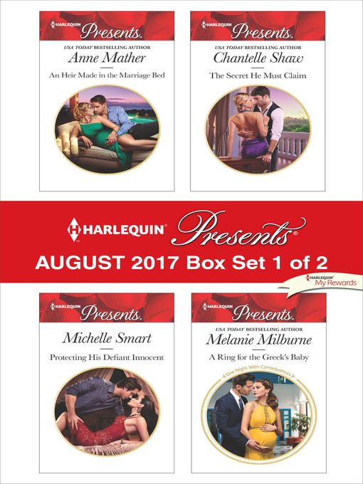 Title details for Harlequin Presents August 2017--Box Set 1 of 2 by Anne Mather - Available